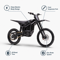 Moto électrique tout-terrain 32 kW 74 V 45 Ah, cadre en alliage d'aluminium, couple de 754 Nm, freins à disque hydrauliques, moteur central, 105 km/h