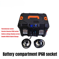 Boîte à batterie étanche pour kayak Yak Outdoors, station d'alimentation portable, sondeur de poissons, compartiment pour batterie 12V, prise, accessoires de pêche