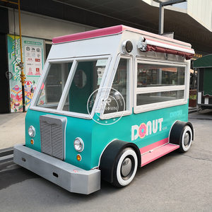 Cute <span class=keywords><strong>Donut</strong></span> Ice Cream Juice Carrito de comida móvil 110V EE. UU. Estándar Comercial Pequeño camión de comida eléctrico - Product Image 1