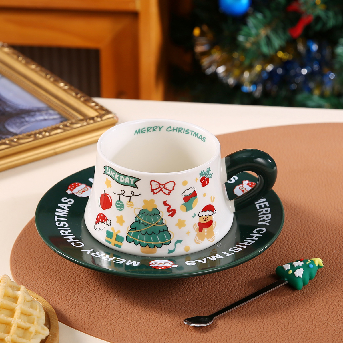 Christmas gift cup and saucer