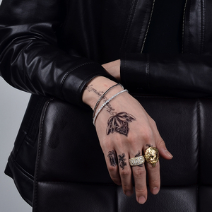 새로 디자인 쥬얼리 그린 2mm Iec 아웃 5A 큐빅 지르코니아 925 실버 테니스 링크 체인 팔찌 남성용 - Product Image 5