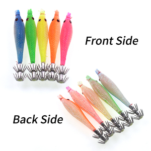 5 Pezzi/Busta Totanare Morbide da 5cm 7cm 9cm con Doppio Cestello <span class=keywords><strong>per</strong></span> Pesca in Acqua Salata, Esca Luminosa Artificiale <span class=keywords><strong>per</strong></span> Polpi e <span class=keywords><strong>Seppie</strong></span> - Product Image 2