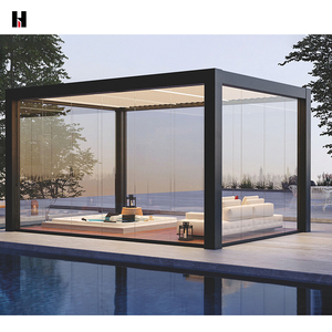 Pergola de remise à neuf bioclimatique gazebo pergola chinoise moderne d'extérieur en aluminium - Product Image 1