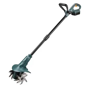 Gadget Agriculture Green Garden Hand Cultivator Farm Equipment/Mini Rotary Tiller Electric Cordless Handheld Push Tiller