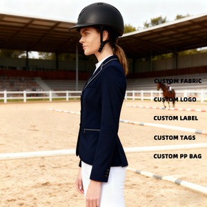 Chaqueta Ecuestre ARLAN de Nuevo Diseño para Mujer, para Montar a Caballo en Invierno, Impermeable, de Malla Alemana, Color Rosa, para Mujer, de Forro Polar, para Competición, Color Marrón - Product Image 2