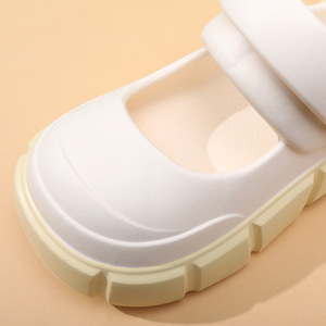 Sandales Guru Mary Jane pour femmes, semelles épaisses, plateforme antidérapante, respirantes, en EVA, chaussures de plage, bout rond, blanc cassé, noir, kaki - Product Image 3