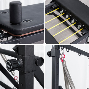 Lit de réformateur de <span class=keywords><strong>Pilates</strong></span> semi-surélevé en acier pliable durable avec tour et demi-trapèze portable pour les studios de <span class=keywords><strong>Pilates</strong></span> et <span class=keywords><strong>le</strong></span> <span class=keywords><strong>corps</strong></span> - Product Image 3