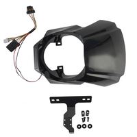 Accessoires de moto noirs de haute qualité Yongjin, phares LED pour Harley Breaker, plaque de garniture de phare
