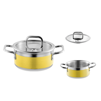 Batterie de cuisine Triply de 24 cm en acier inoxydable de haute qualité pour service intensif OEM