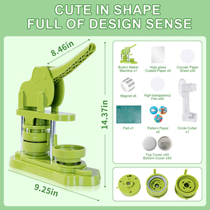 Haute qualité facile à utiliser bouton fabricant Installation gratuite bricolage manuel presse étain broche Badge faisant la Machine ensemble avec cercle Cutter - Product Image 4