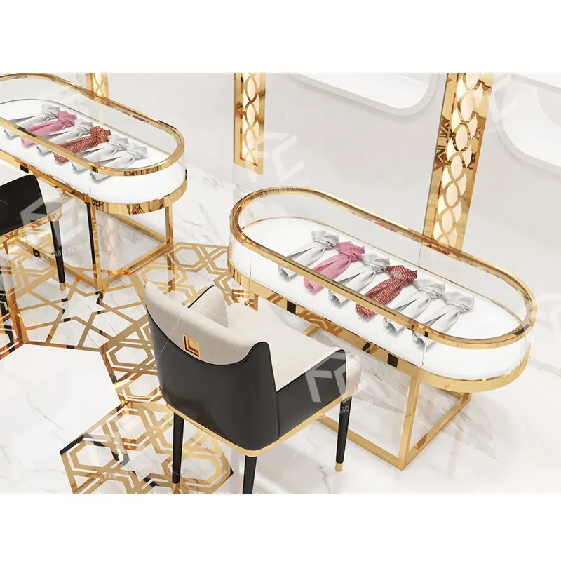 Boutique de tissus de style arabe de luxe décoration centre commercial haut de gamme bijoux magasin de vêtements design d'intérieur boutique montage magasin de détail meubles