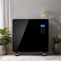 Chauffage mural électrique domestique de haute qualité 1000W/1500W/2000W/2500W avec panneau en verre et contrôle Wi-Fi