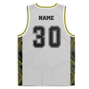 Camiseta deportiva de baloncesto de alto rendimiento personalizada, elegante camiseta de bloque de color, transpirable, impresa para partidos y entrenamientos intensos - Product Image 2