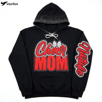 Sweat-shirt à capuche zippé personnalisé avec logo brodé pour équipe de cheerleading, danse, gymnastique et tenue de sport