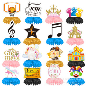 Customized Honeycomb Decorations Star Shape Personalized Tabletop Ornaments For Birthday Party Scene Decoration - Product Image 1
