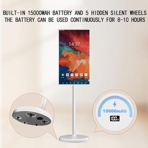 21.5 Inch 4GB+64GB Smart Display LED Full HD Touch Screen <b>TV</b> White Removable Rechargeable LCD <b>Portable</b> Outdoor Smart <b>TV</b> - Product Image 4