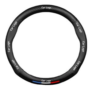 Housse <span class=keywords><strong>de</strong></span> volant <span class=keywords><strong>de</strong></span> voiture en fibre <span class=keywords><strong>de</strong></span> carbone avec logo 3D pour <span class=keywords><strong>Mini</strong></span> <span class=keywords><strong>Cooper</strong></span> S JCW One D Countryman R50 R53 R56 F54 F55 F60 - Product Image 1
