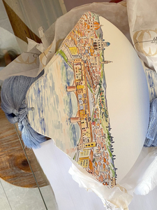 Abanico en forma <span class=keywords><strong>de</strong></span> pétalo <span class=keywords><strong>de</strong></span> boda <span class=keywords><strong>de</strong></span> lujo con impresión <span class=keywords><strong>de</strong></span> destino personalizado con lugar personalizado y menú <span class=keywords><strong>de</strong></span> borla sedosa <span class=keywords><strong>para</strong></span> guardar la fecha - Product Image 4