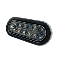 Feu arrière ovale LED étanche LIWOF 6 pouces, certifié DOT, pour remorque et camion, avec fonctions d'arrêt, de clignotement et de feux arrière