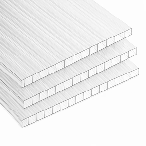 Panneaux de serre en polycarbonate double paroi 10 mm, revêtement UV, plaque creuse transparente, ignifuge, moderne, <span class=keywords><strong>pour</strong></span> toiture de jardin, couverture de <span class=keywords><strong>pergola</strong></span> - Product Image 1