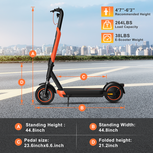 Patinete Eléctrico OBX para Adultos, 500W, Liquidación de Almacén en EE. UU., Suspensión Individual, 44.8 Pulgadas, para Recorridos Urbanos de Última Milla, Resistente al Agua - Product Image 4