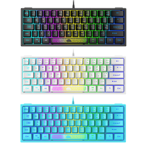 INNO K61 Optical Mechanical ABS+PC RGB Wired <b>USB</b> 62-Key Anti-Ghosting Ergonomic Ultra-Compact Mini Gaming <b>Keyboard</b> Multimedia Po - Product Image 4