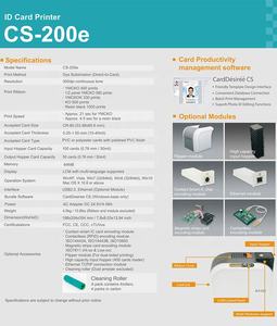 Imprimante de cartes thermiques graffiti <span class=keywords><strong>CS</strong></span> <span class=keywords><strong>200e</strong></span>, impression de cartes en PVC, une face, pour l'école ou le bureau - Product Image 3