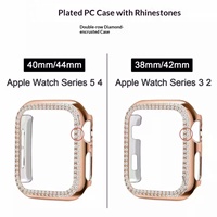 Étui en diamant Upro sans film pour Apple Watch Ultra 3/2/1 41mm 45mm 44mm 42mm 38mm, accessoires, protection de pare-chocs brillante