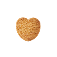 Vente en gros de biscuits italiens traditionnels Cabrioni Primi Amori, texture semi-dure, en forme de cœur, saveur miel et fleurs sauvages