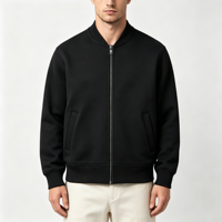 Blouson Bomber Zippé Homme Personnalisé en Gros, Col Baseball Uni, Léger et Décontracté en Maille
