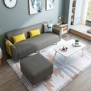 Sofá Moderno de Tres Plazas para Sala de Estar, Diseño Nórdico Contemporáneo, Tapicería de Tela de Alta Calidad - Product Image 4