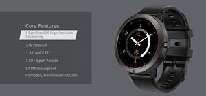 <span class=keywords><strong>Smartwatch</strong></span> DM76 per Ragazze con GPS, Bussola, Display AMOLED 1.32 pollici 466*466, Impermeabile 5ATM, Supporto Sportivo e Nuoto - Product Image 5