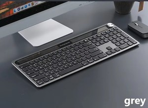 USB Interface Solar Powered 110-Key Silent Office Keyboard BT2.4GHz Dual Model <strong>Wireless</strong> for <strong>Laptop</strong> &amp; Desktop New Condition - Product Image 3