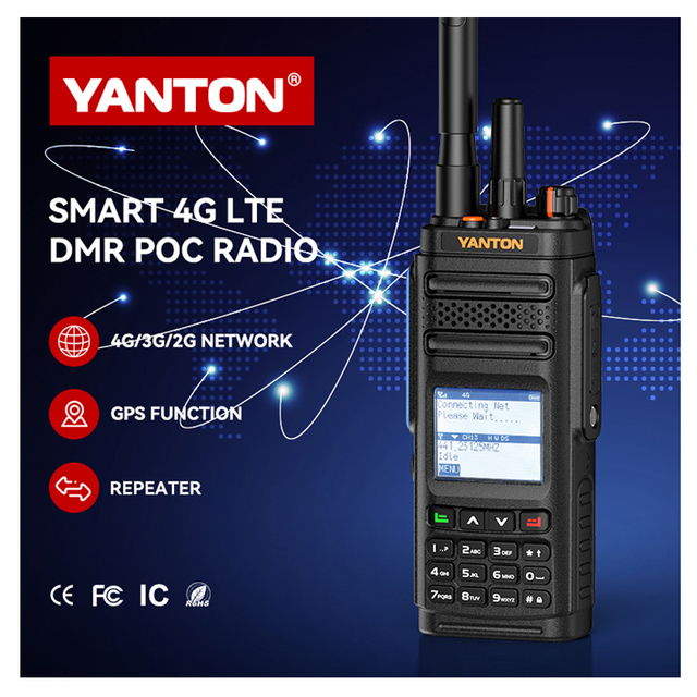 Dual Mode UHF VHF POC Radio DMR 4G Dual Mode Two-way Radio Walkie Talkie POCPTT 100km 2 Way Radio