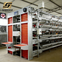 Equipo para Gallinas Ponedoras, Sistema de Jaulas Tipo H para Gallineros Completos, Jaulas para Aves de Corral