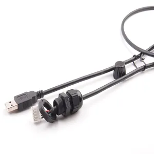 Cabo de chicote de fios USB BF para Molex com conector à prova d'água