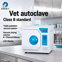 Esterilizador a Vapor de Mesa EURVET Clase B, Autoclave Preaspirado con Impresora USB para Clínica Dental, Salón de Belleza, Laboratorio, Hospital