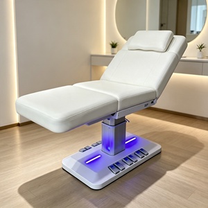 Electric Facial <b>Bed</b> Aesthetic Treatment Couch Height Adjustable Beauty Salon <b>Bed</b> Medical Tattoo Massage <b>Bed</b> with <b>LED</b> Light Base - Product Image 6