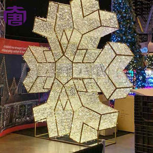 Luces LED 3D Personalizadas con Forma de Copo de Nieve, Clasificación IP65, Fácil Instalación, Decoraciones Navideñas Impermeables para Exteriores, Centros Comerciales - Product Image 5