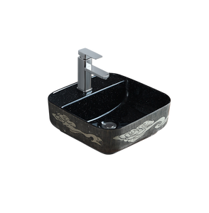 <span class=keywords><strong>Lavabo</strong></span> de Cerámica Integrado ZOGII Antique Black Rock, <span class=keywords><strong>Lavabo</strong></span> de Lujo para Hoteles de Alta Gama, Diseño Personalizable para Baños Domésticos - Product Image 5