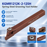 Porte-outil de rainurage frontal en acier à ressort KGMR1212K2 125H pour tour CNC, compatible avec les plaquettes GMM pour le rainurage frontal des métaux