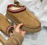 Bottes de neige de luxe de marque célèbre, bottes de neige classiques d'extérieur, chaussures décontractées chaudes et à semelle épaisse, semelles en caoutchouc antidérapantes