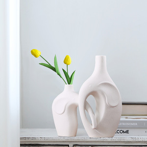 북유럽 스타일 세라믹 코끼리 꽃병 가벼운 결혼식 또는 가정 국경 간 뜨거운 판매를위한 고급 창조적 인 도자기 장식품 - Product Image 2