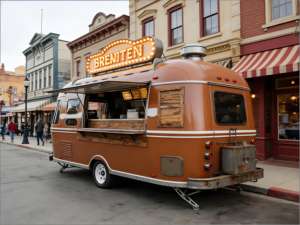 Remolque Británico de Fish & Chips con Freidora de Pan Frito y Estación para Guisos de Guisantes para Bacalao, Haddock y <span class=keywords><strong>Salsa</strong></span> Tartar - Product Image 1