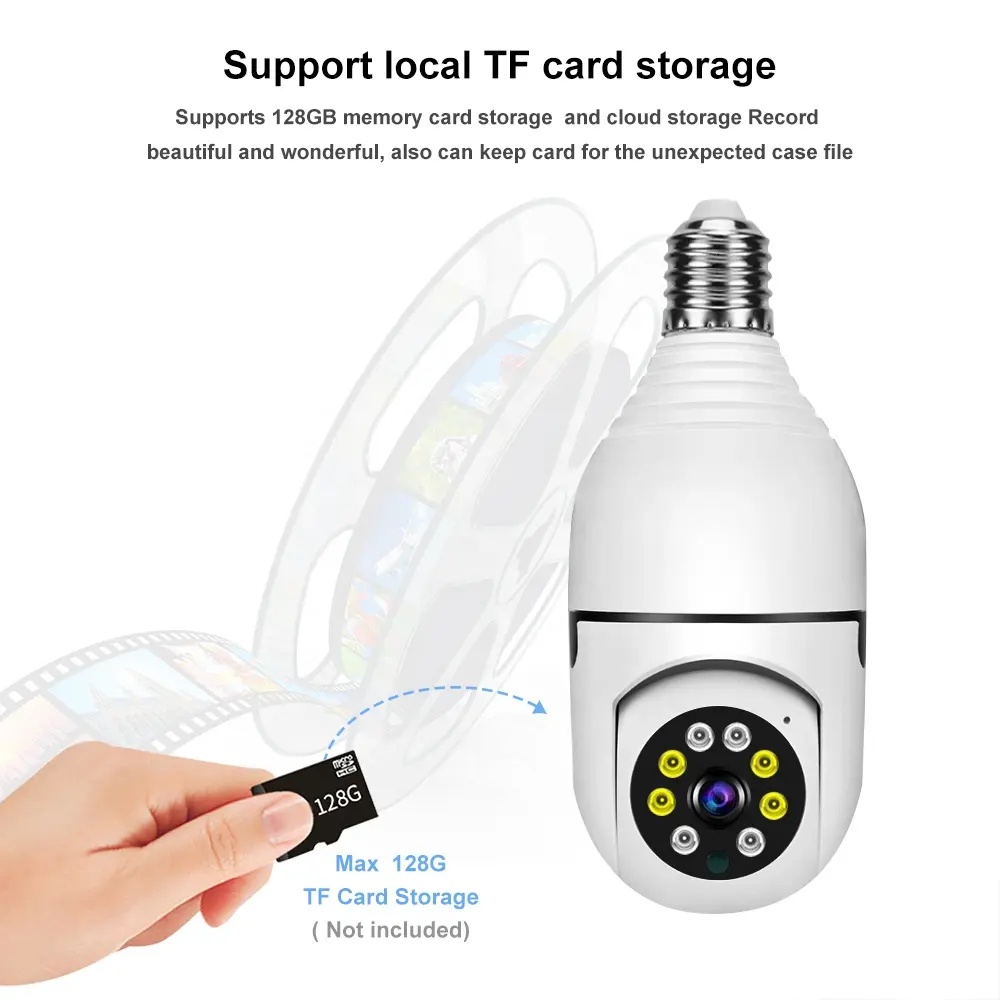 1080P V380 Pro App Network Auto Tracking sorveglianza Wireless WIFI telecamera di sicurezza uso interno CCTV Bulb Camera