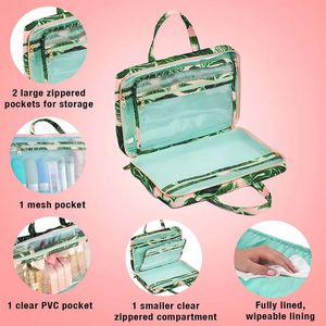 Bolsa de Maquillaje de Viaje de Fábrica BSCI, Bolsa Grande para Artículos de Aseo y Cosméticos con Organizador Interno, Perfecta para Escapadas de Fin de Semana o Viajes Largos - Product Image 3