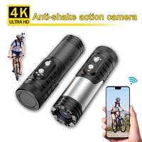 4K WiFi Anti-Shake Action Camera Étanche Sports de Plein Air DV Enregistreur Lampe de Poche pour Cyclisme Plongée Plongée Grand Angle MicroSD
