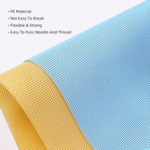 14 CT đầy màu sắc PE lưới vải Sheets 28*21cm vuông cho Cross Stitch thêu Crochet DIY dự án 1 mét độ dày - Product Image 5