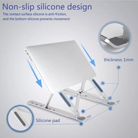 Support de Bureau Pliable Portable en Alliage d'Aluminium CNC, à Hauteur Réglable, pour Ordinateur Portable, Tablette, PC, Ordinateur et iPad