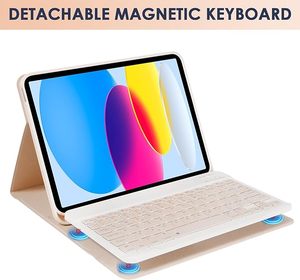 Étui clavier Bluetooth rétroéclairé multi-angles avec emplacement pour stylet pour <span class=keywords><strong>iPad</strong></span> 10e génération <span class=keywords><strong>10</strong></span>,9 pouces, coque de protection fine - Product Image 3